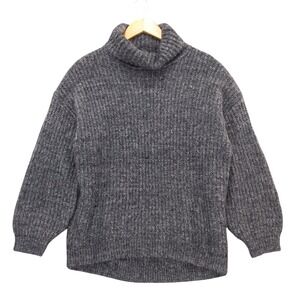 Old‎ Navy Gray Tunic Length Turtleneck Sweater Oversize Cozy Knit